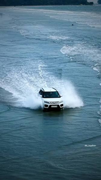 Muzhappilangad drive-in beach in Kannur, Kerala