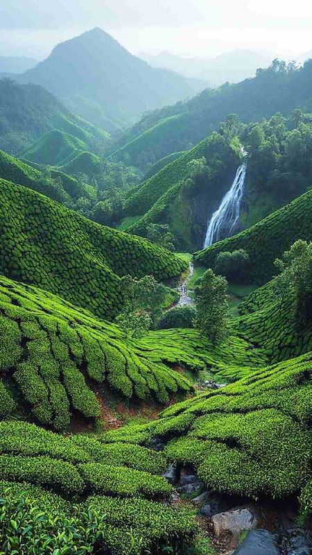 Scenic landscape in Wayanad hill district